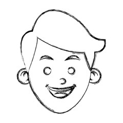 Boy smiling cartoon