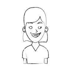 Woman profile cartoon