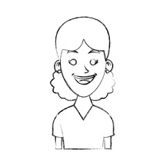 Woman profile cartoon