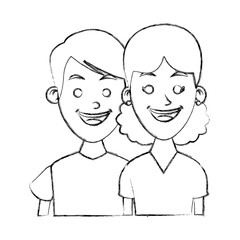 Couple of friends cartoon