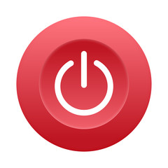 Runder 3D Button - An/Aus Knopf