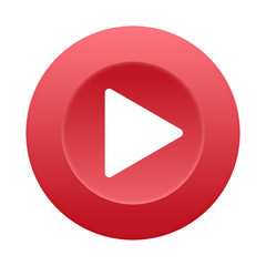 Runder 3D Button - Play Button