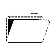 document folder icon over white background vector illustration