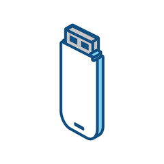 USB flash drive icon over white background colorful design  vector illustration
