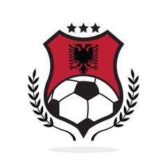 Albania national flag football crest