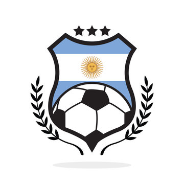 Argentina National Flag Football Crest