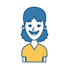 Woman profile cartoon icon vector illustration graphic design