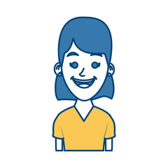 Woman profile cartoon icon vector illustration graphic design