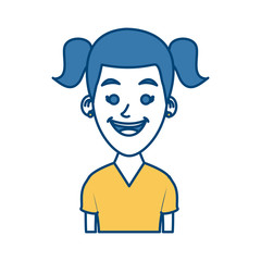 Woman profile cartoon icon vector illustration graphic design