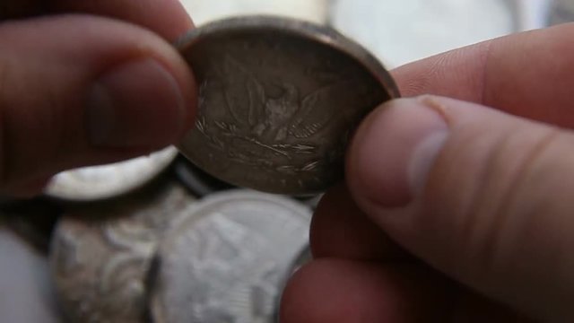 collection of old coins Dollars