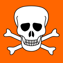 Symbole toxique tête de mort pictogramme