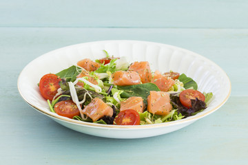 Smoken salmon salad