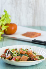 Smoken salmon salad