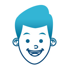 Boy smiling cartoon icon vector illustration graphic design