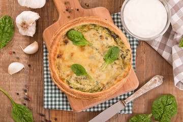 Spinach tart. 