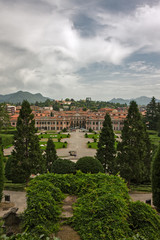 Fototapeta na wymiar Public gardens of Estense Palace, in Varese
