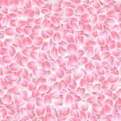 Fototapeta premium Seamless pattern made of pink Sakura petals. EPS 10 vector