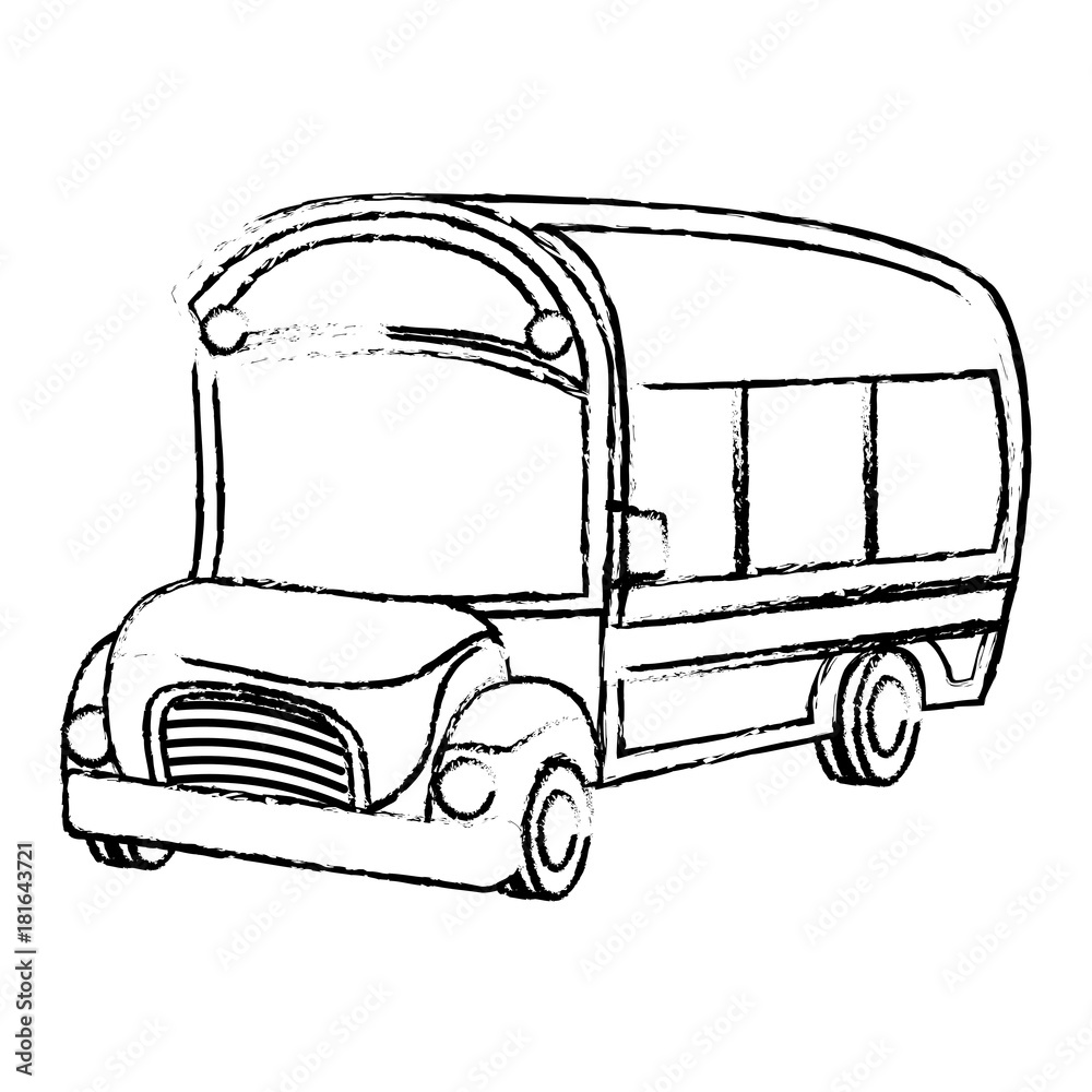 Wall mural School bus design