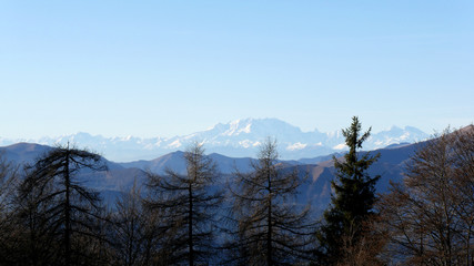 Monterosa nella catena delle Alpi Italiane