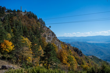  Mountains view from higher place in autumn.
