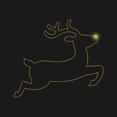 Rentier mit goldener Nase