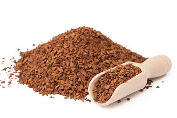 Löslicher Kaffee mit Holzlöffel