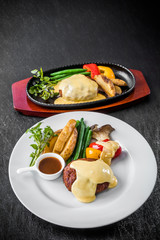 ハンバーグステーキ　Delicious hamburger steak