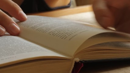 person reading book, education concept