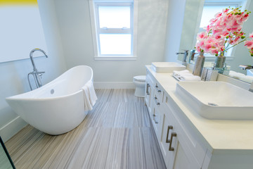 Fragment of a luxury bathroom