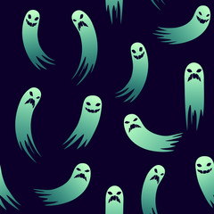 Seamless pattern with ghosts