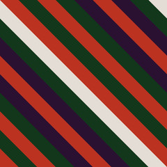 Christmas Diagonal Striped Seamless Pattern