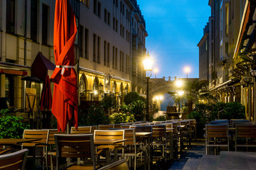 street view of downtown Dresden, Germany