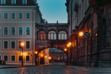 Fototapeta na wymiar street view of downtown Dresden, Germany