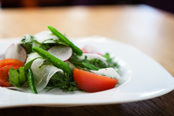 fresh salad on a plate
