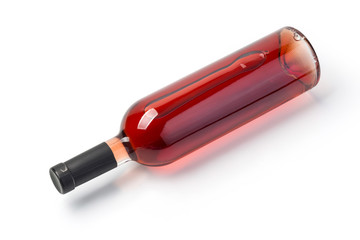 wine bottle on white