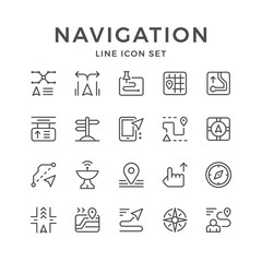 Set line icons of navigation
