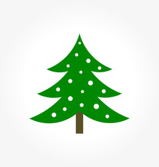 Christmas tree simple icon