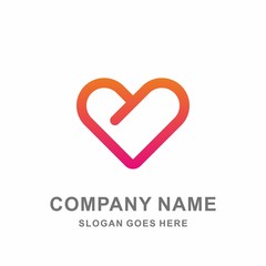 Heart Love Infinity Luxury Diamond Jewelry Fashion Accessories Business Company Stock Vector Logo Design Template