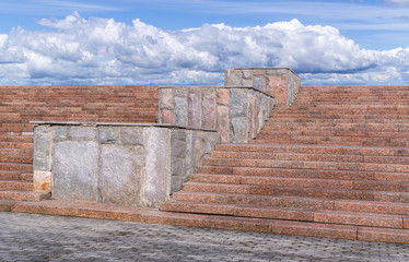 Staircase against sky