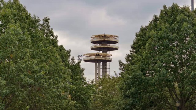 Flushing Meadows Corona Park observatory towers. Remains of the World&rsquo;s Fair.