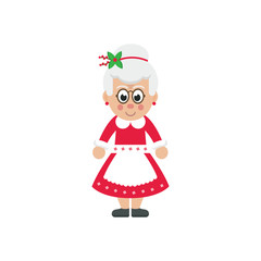 cartoon mrs santa