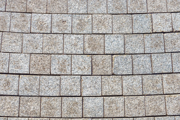 The texture of paving stone masonry