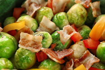 Brussel sprout salad, closeup