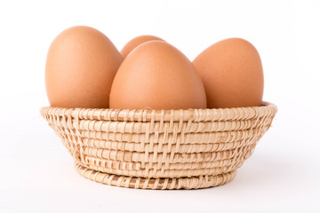 Eggs in a basket