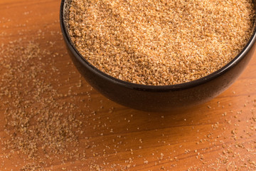 Ground Wheat for a Kibbeh in a bowl / Trigo para quibe.