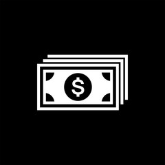Dollar bills flat vector icon. Money flat vector icon
