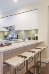Modern kitchen in luxury house.