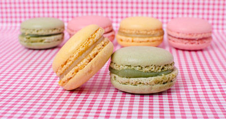Colorful sweet macaroons