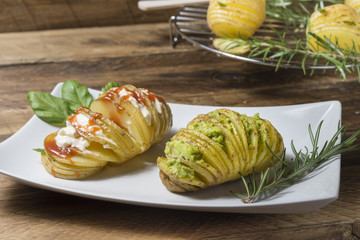 Hasselback with sauce