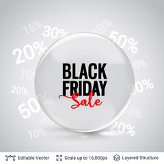 Black Friday sale background design.